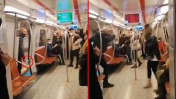 Kadıköy metrosunda bir kadını bıçakla tehdit eden saldırgan tutuklandı
