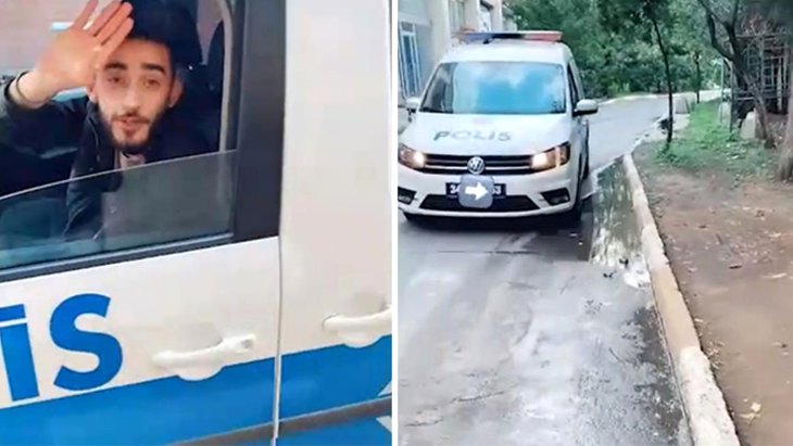 Polis aracı kullandığı anları videoya alan yabancı uyruklu kişi sınır dışı edilecek