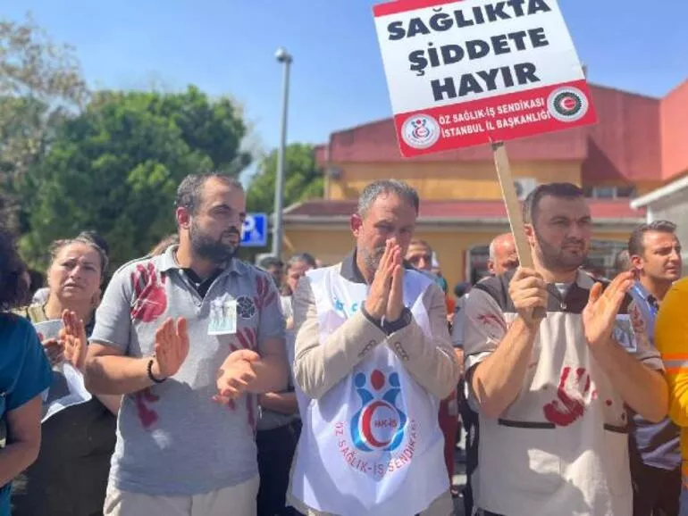 ESENYURT’TA HASTANEDE ÖLDÜRÜLEN GÜVENLİK GÖREVLİSİ İÇİN PROTESTO