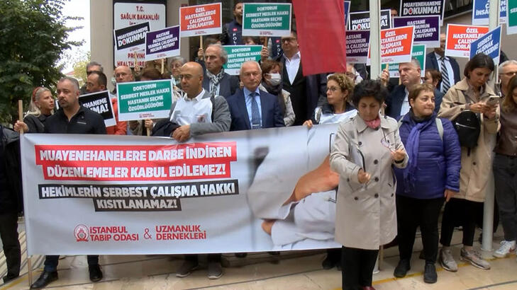 HEKİMLERDEN ‘ÖZEL HASTANELER YÖNETMENLİĞİ’ PROTESTOSU