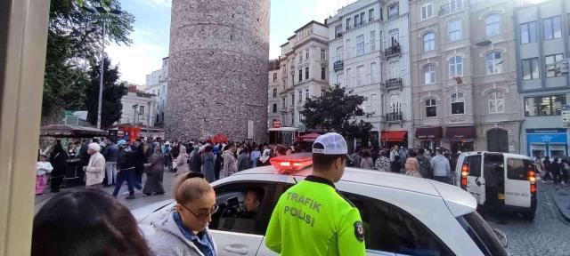 Galata Kulesi’nde feci olay: Yabancı uyruklu şahıs metrelerce yüksekten aşağı atladı