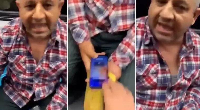 Metroda kadınların fotoğrafını çeken şahıs yakalanınca telefonu kırdı